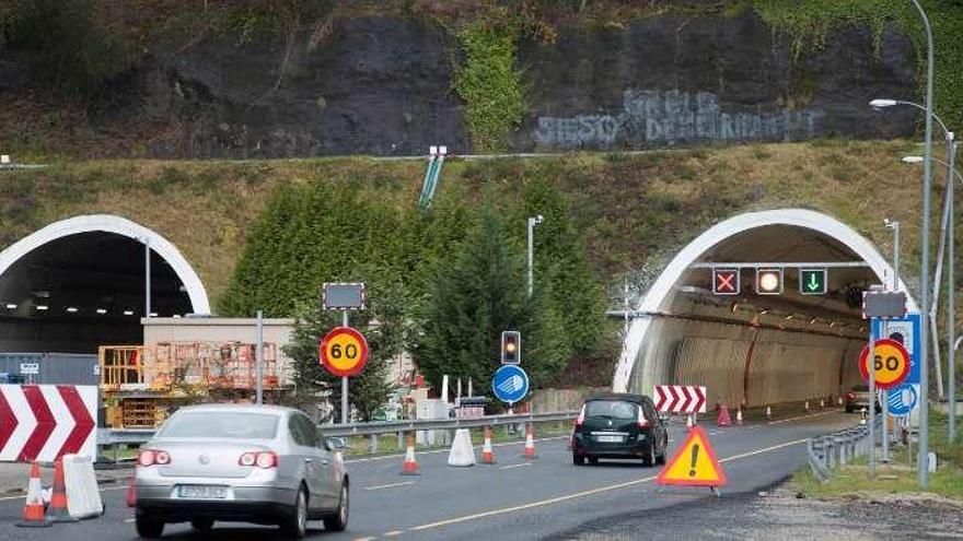 Imagen de las obras ya realizadas en sentido Madrid.