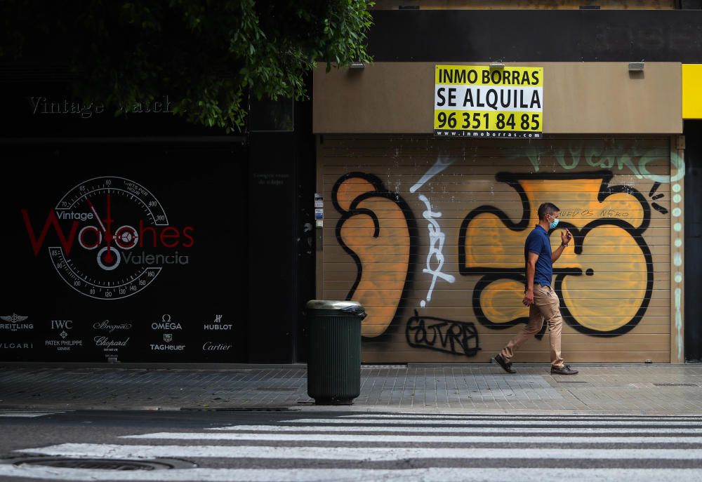 La crisis del coronavirus arrasa con los negocios del centro de València