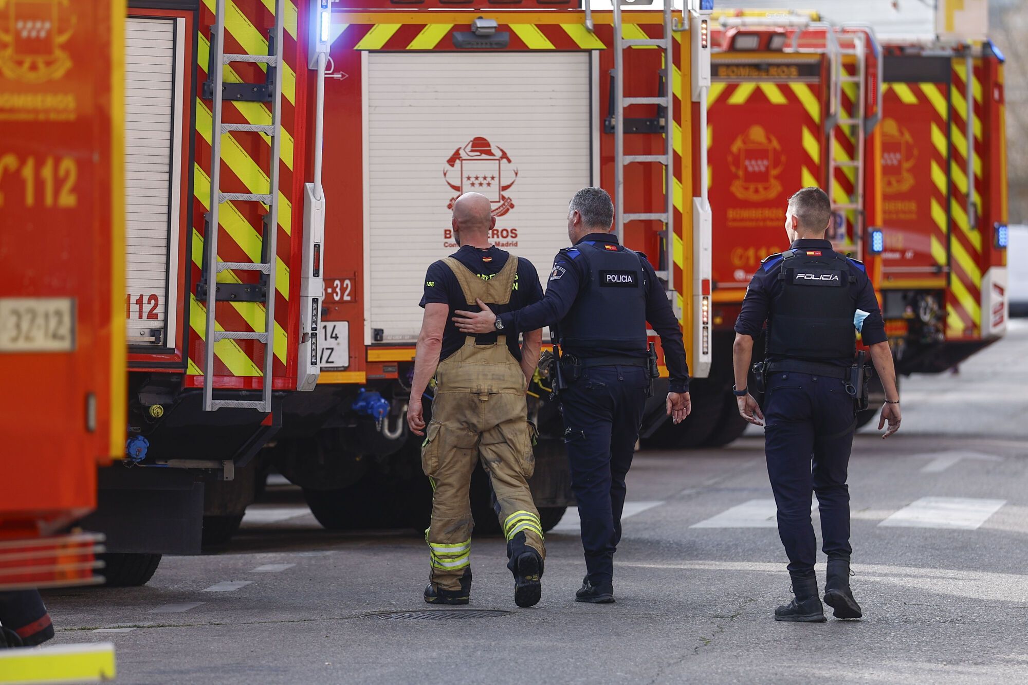El incendio e un garaje de Alcorcón, en imágenes.