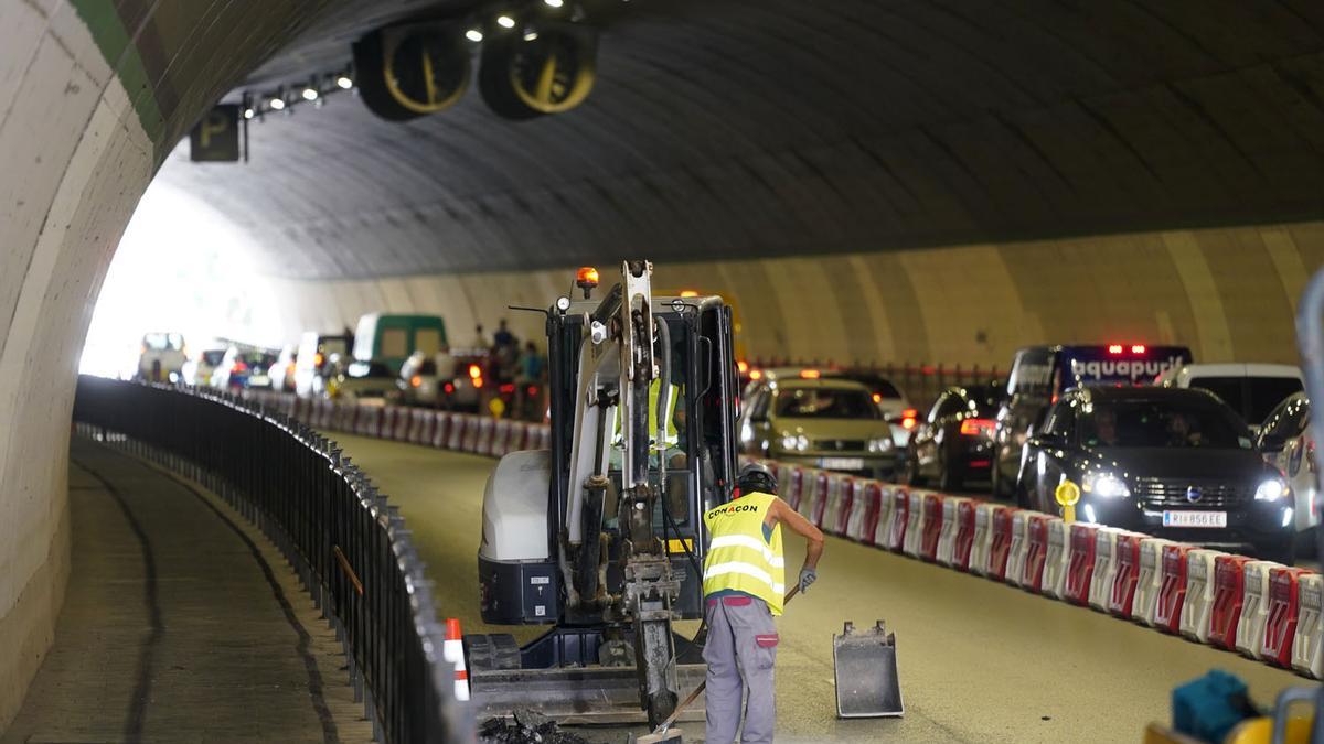 Obras de insonorización del túnel de la Alcazaba