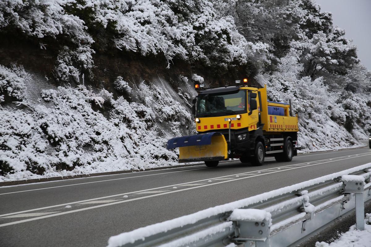 La nieve llega a Barcelona: Collserola, cubierta de blanco