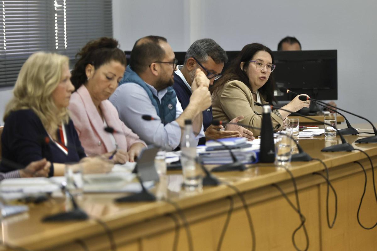 La bancada del PP, en un pleno.