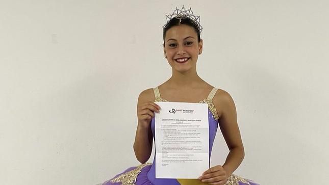 Elsa Camós cinquena classificada a la categoría 'children solo ballet point repertoire'