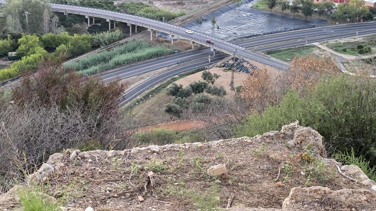 La zona de obras que obliga a los cortes en Gandia.