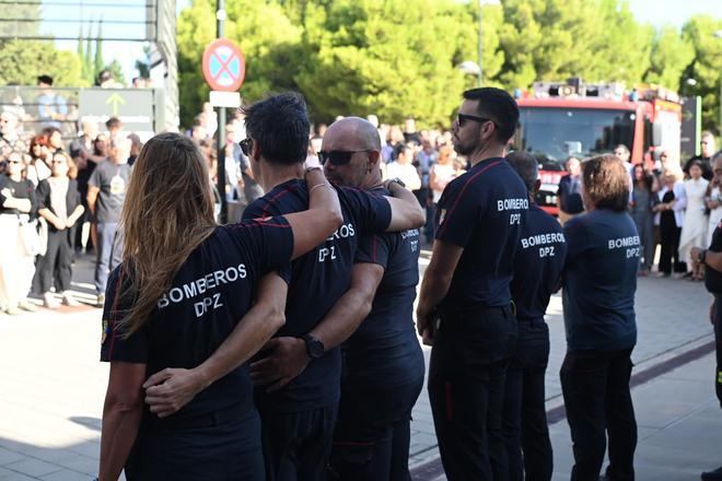 Emotiva despedida al bombero de la DPZ fallecido en Calatorao.