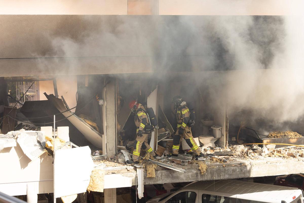 Trabajo de los bomberos el día de la explosión