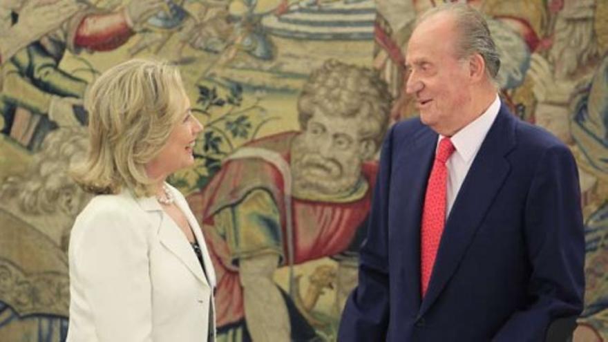 El Rey se reúne con Hillary Clinton en La Zarzuela