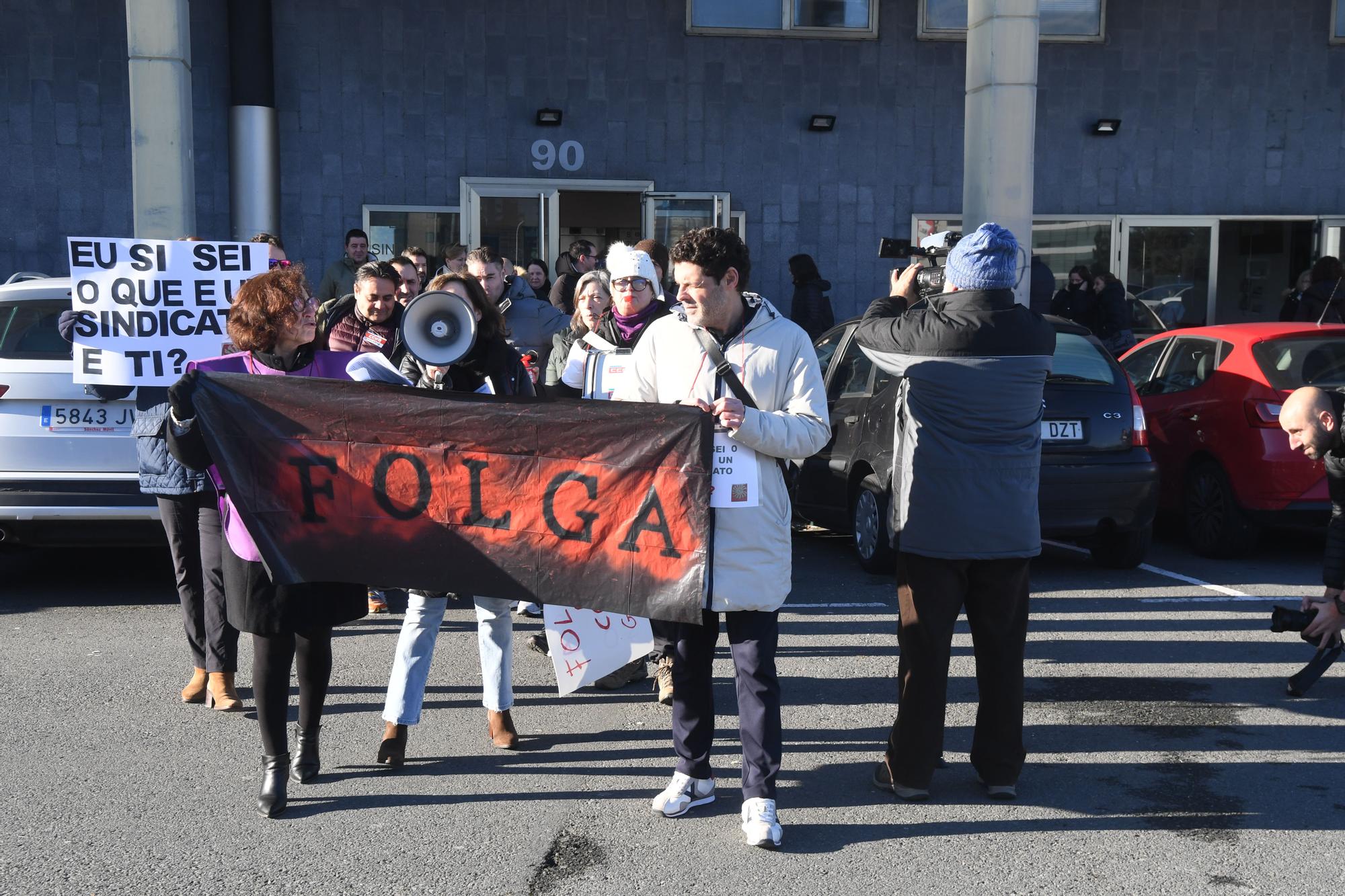 Huelga de trabajadores de CCOO: protesta en A Coruña