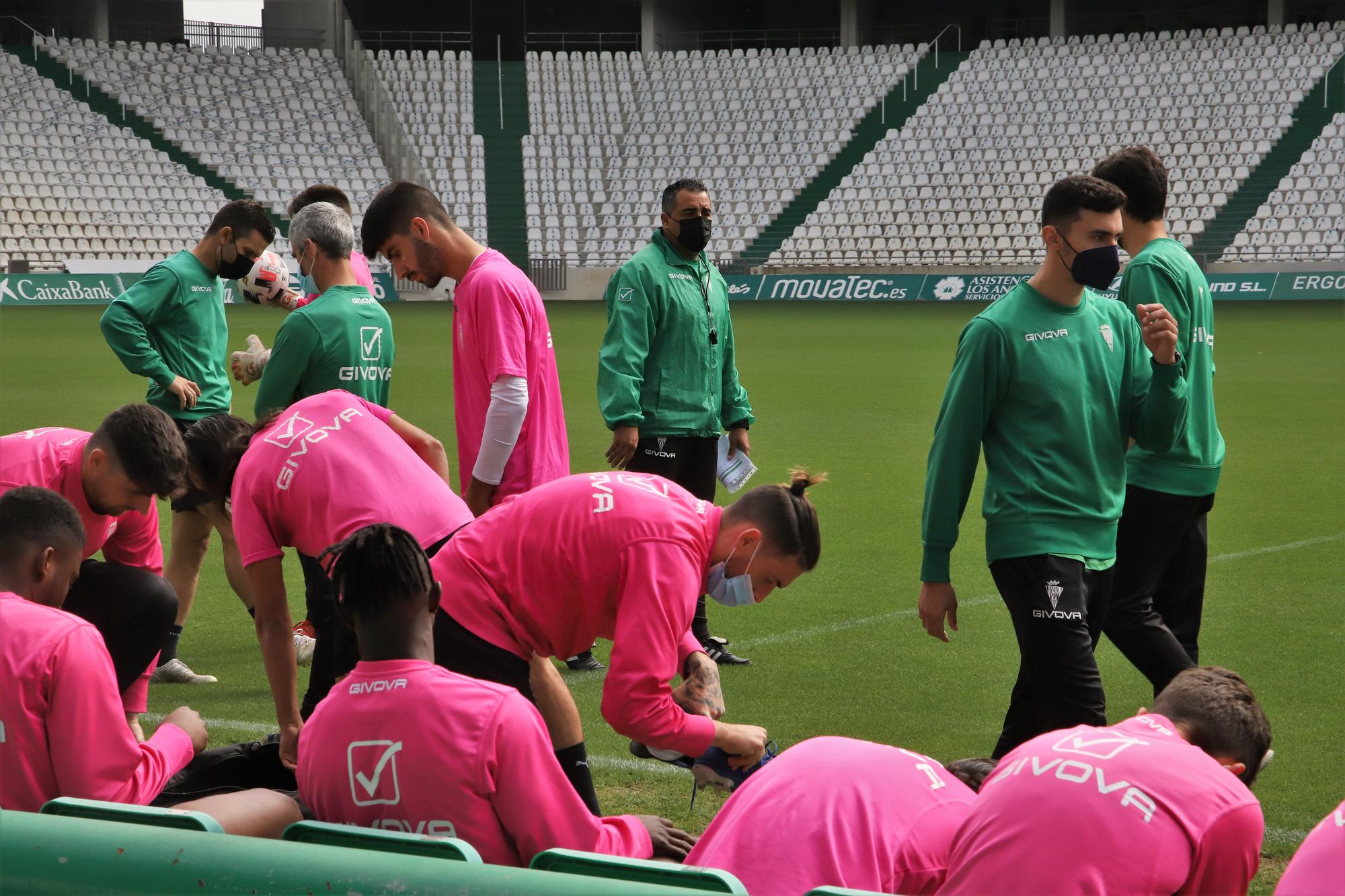 Primer entrenamiento de Germán Crespo como entrenador del Córdoba CF