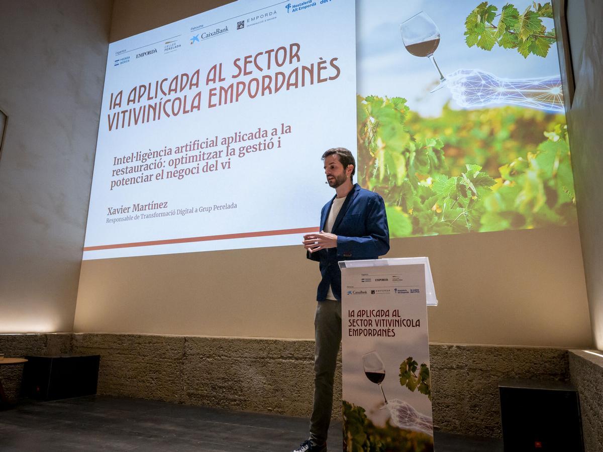 Les imatges de la jornada 'IA aplicada al sector vitivinícola empordanès. L'acte organitzat per  EMPORDÀ, Prensa Ibérica i Celler Perelada, posarà el focus en l’impacte d’aquesta tecnologia sobre la competitivitat del sector vitivinícola i l’hostaleria.
