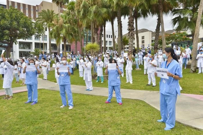 Manifestación de médicos temporales.