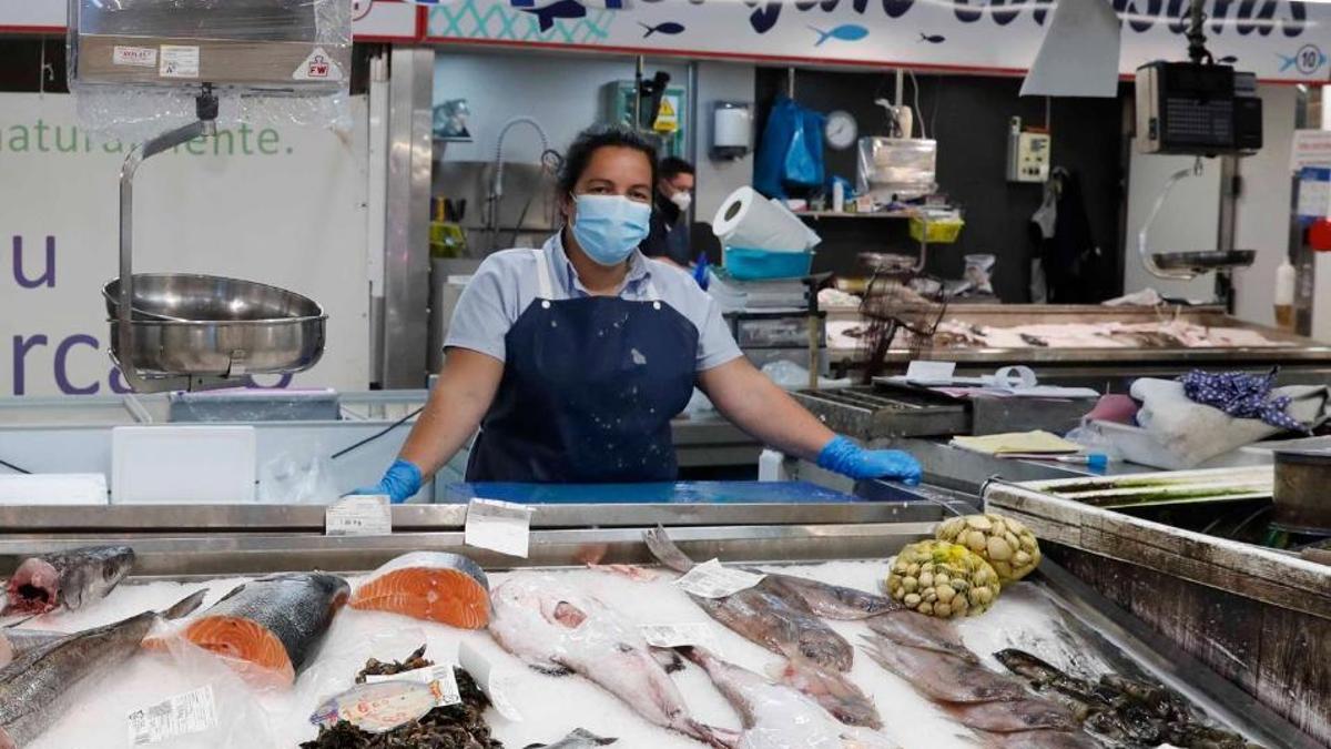 Beatriz Reimóndez en supuesto del mercado de Teis 