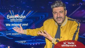 Tony Aguilar en el escenario de Eurovisión 2021