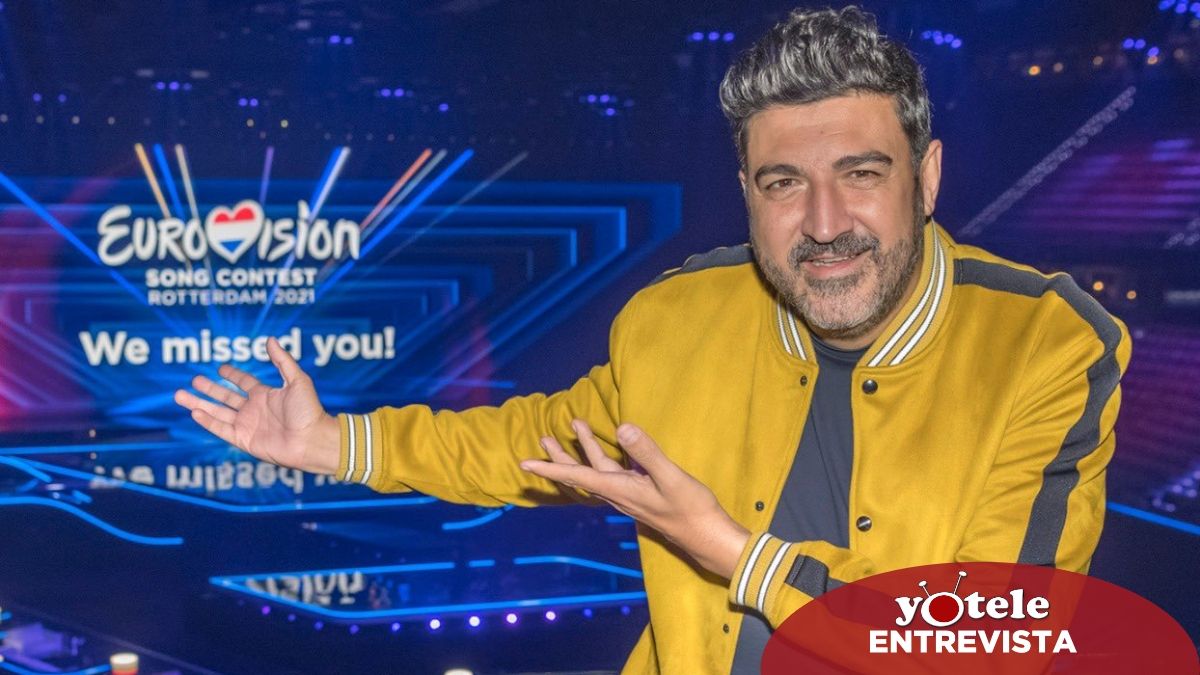 Tony Aguilar en el escenario de Eurovisión 2021