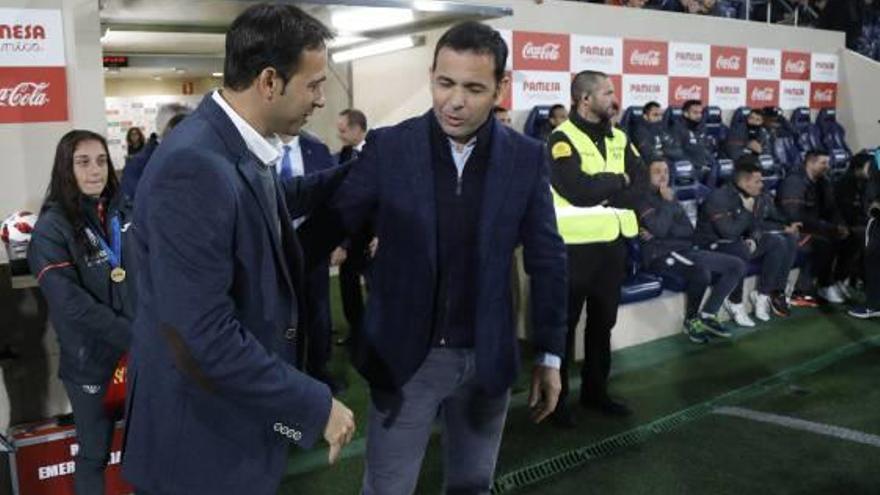 Francisco Fernández y Javi Calleja, antes del duelo.