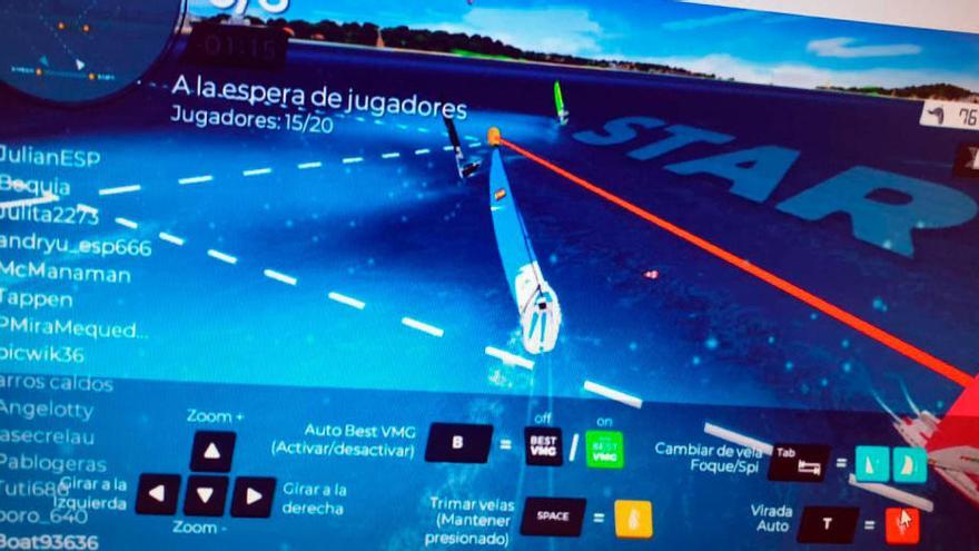 Una imagen de la regata virtual.