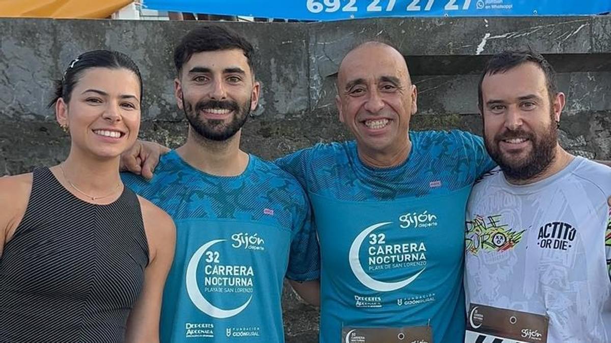 Regina de Friera, Sergio Fernández Mon, Manuel Ángel Verde y Rubén Fernández, ayer, en Gijón
