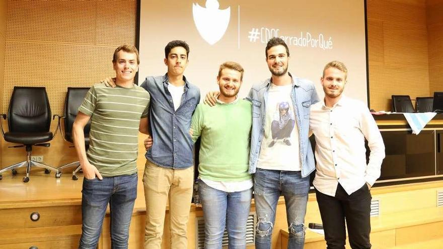 David Valverde Cabaleiro, Marcos Martín Reboredo, Borja Melchor Fernández, Jose Riveiro Cousillas y Edgar Melchor Fernández, los autores del documental.