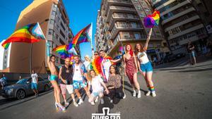 El equipo de Diversso, durante la celebración del Orgullo LGTBI+ de Albacete de 2022. 