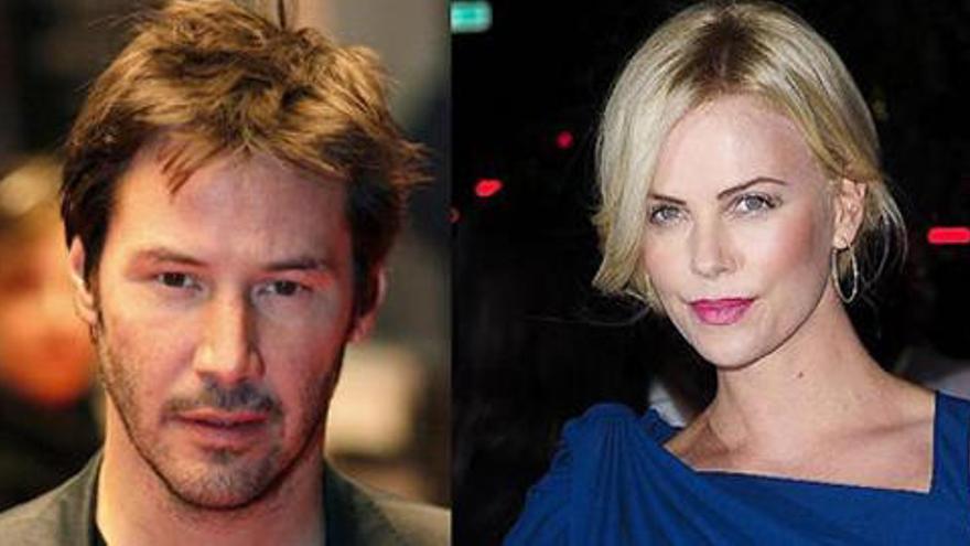 Keanu Reeves y Charlize Theron.