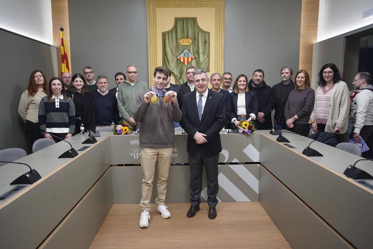 Les fotos de la rebuda d'Oriol Cardona a Banyoles