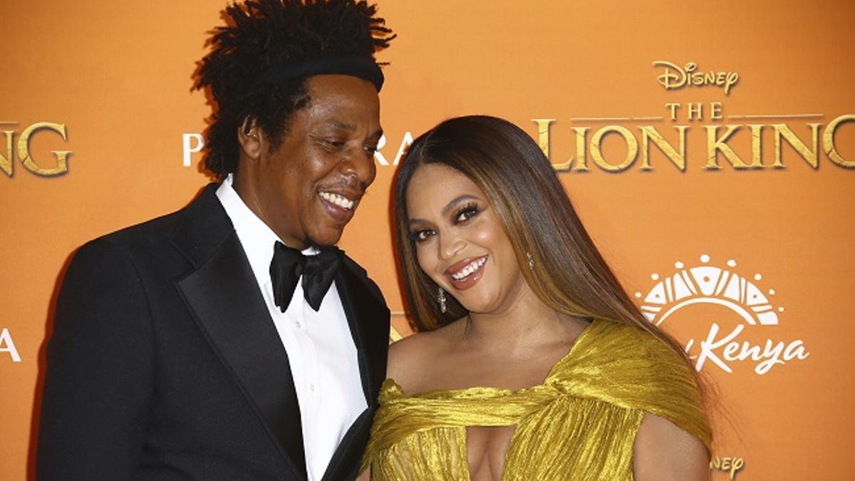 Beyoncé, junto a Jay Z en el 'photocall' de 'El Rey León' en Londres