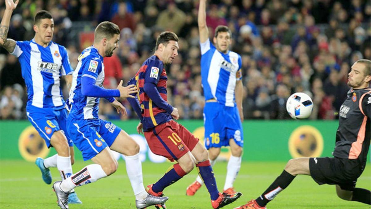 Así marcó Leo Messi el gol del empate ante el Espanyol