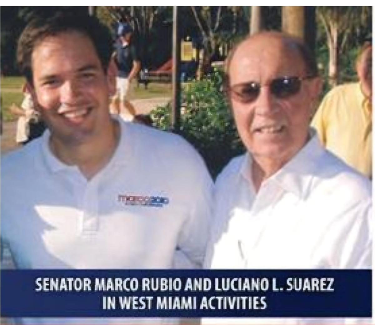 Luciano Suárez y Marco Rubio, en su época de senador.