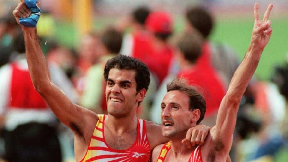 Reyes Estévez y Fermín Cacho, dos iconos del atletismo español