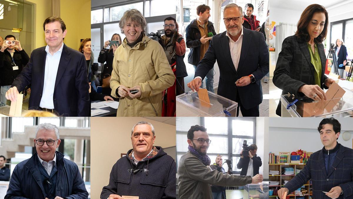 Los principales candidatos a la presidencia de Castilla y León votan en las elecciones autonómicas