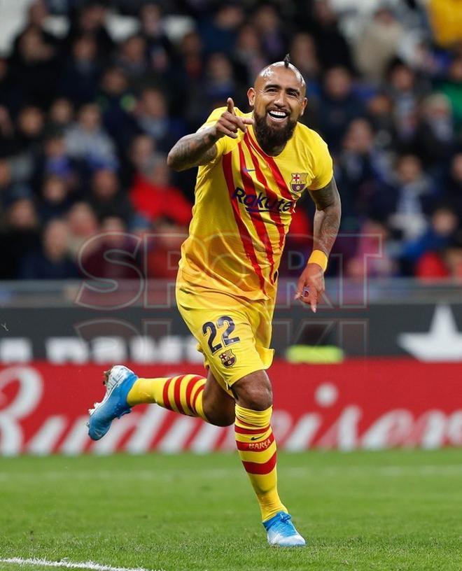 En la temporada 2019/2020 disputó 42 partidos con el FC Barcelona. En la imagen celebra su tanto ante el RCD Espanyol durante el partido de la jornada 19ª de LaLiga disputado en el RCD stadium.