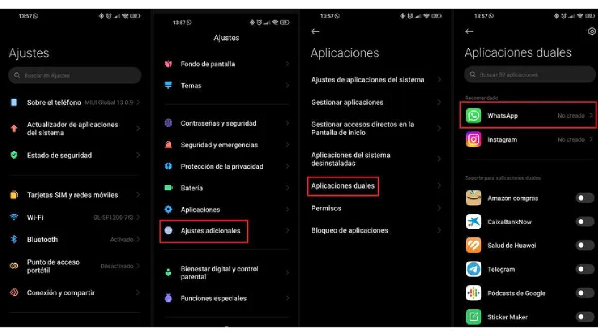 Esquema para activar el llamado Modo Espía en WhatsApp