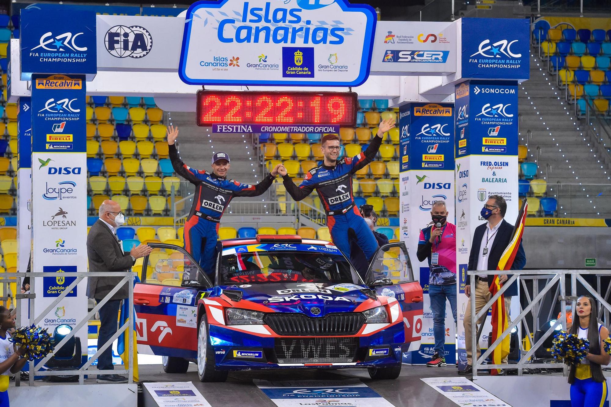 Ceremonia de inauguración en el 45º Rally Islas Canarias en el Gran Canaria Arena