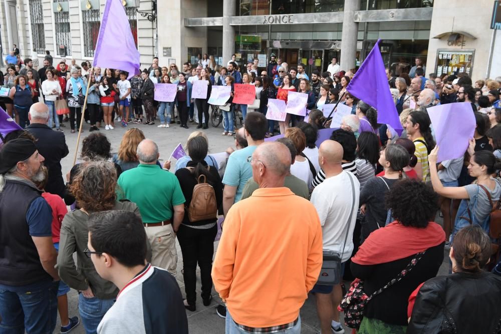 Protesta en A Coruña contra la violencia machista