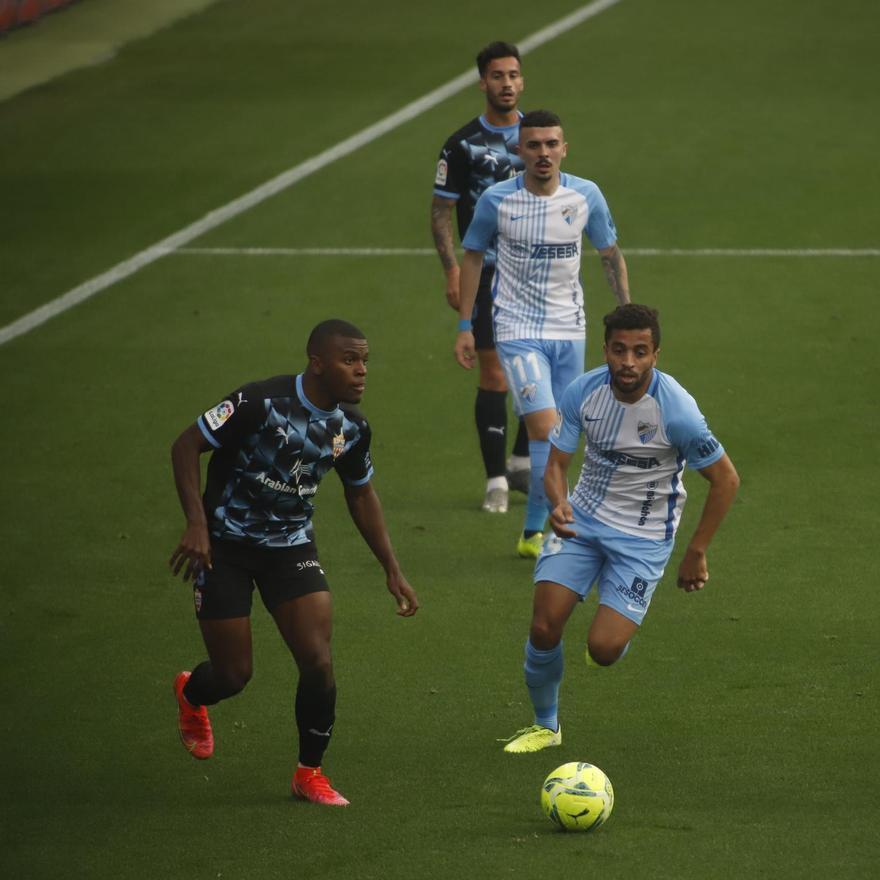 Partido de la Liga Smartbank entre el Málaga CF y el Almería