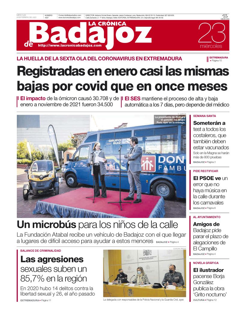 Consulta la portada correspondiente al día 23 de febrero del 2022