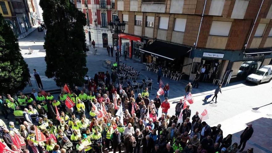 Una de las protestas de los trabajadores municipales.