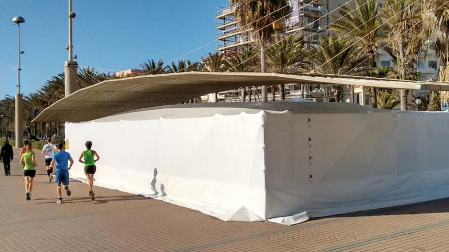 Verhüllt, um bald in neuem Glanz zu erstrahlen: der Balneario 8.