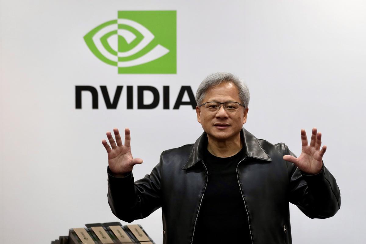 El cofundador y CEO de Nvidia, Jensen Huang, habla en Computex Taipéi 2023, en Taipéi, Taiwán, este 30 de mayo de 2023.