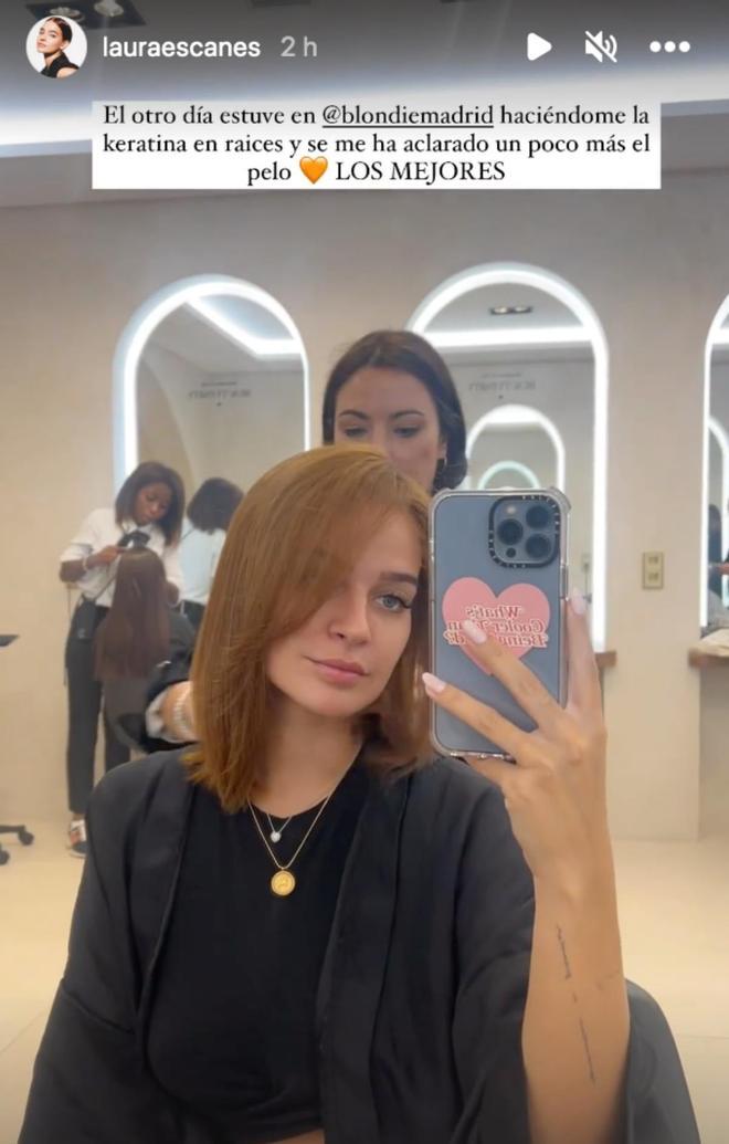 Laura Escanes con su nuevo tono de pelo