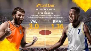 Valencia Basket vs. Real Madrid Baloncesto: horario, TV, estadísticas, clasificación y pronósticos