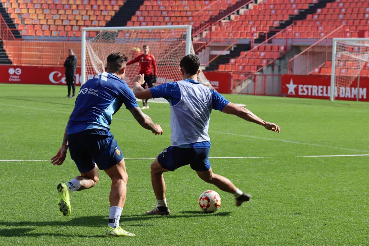 El Nàstic preparando el siguiente partido