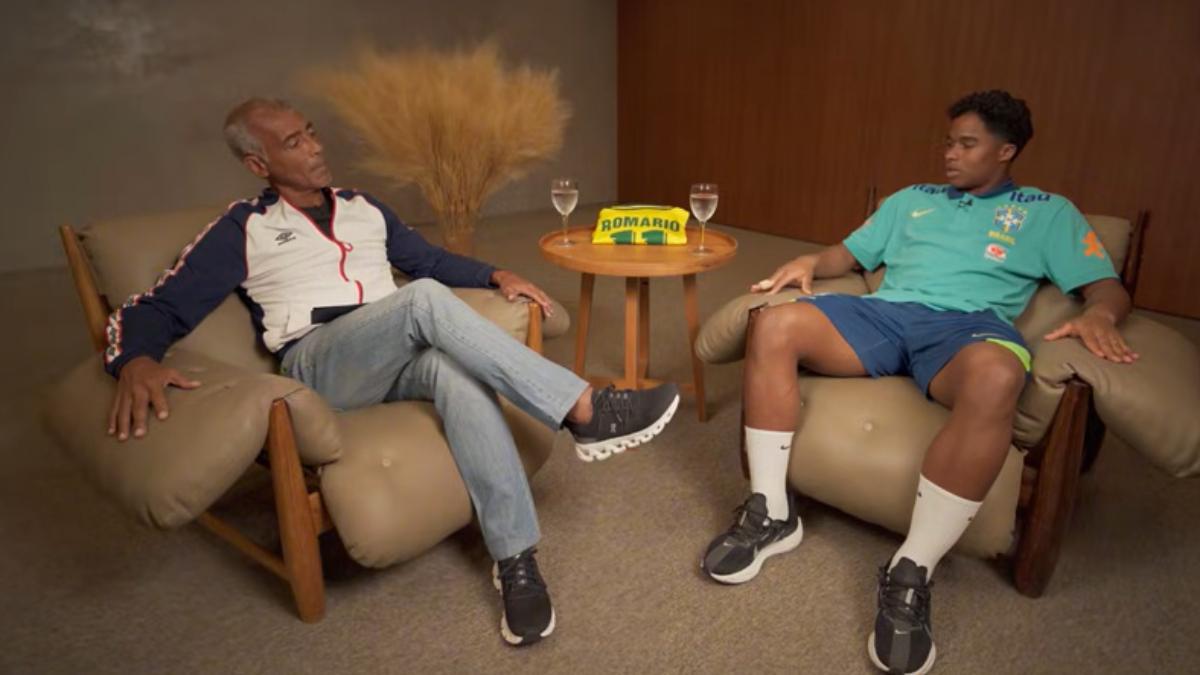 Endrick y Romario en una entrevista