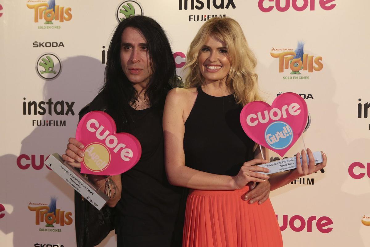 Mario Vaquerizo y Adriana Abenia en la fiesta del 10 Aniversario de Cuore