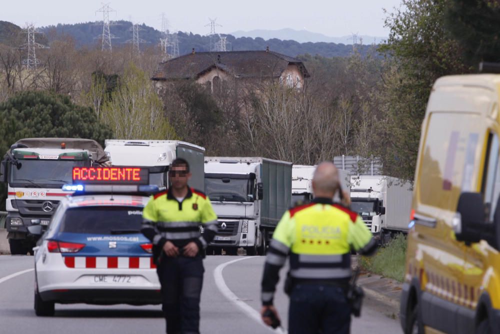 L''accident ha obligat a tallar la C-35 durant una estona