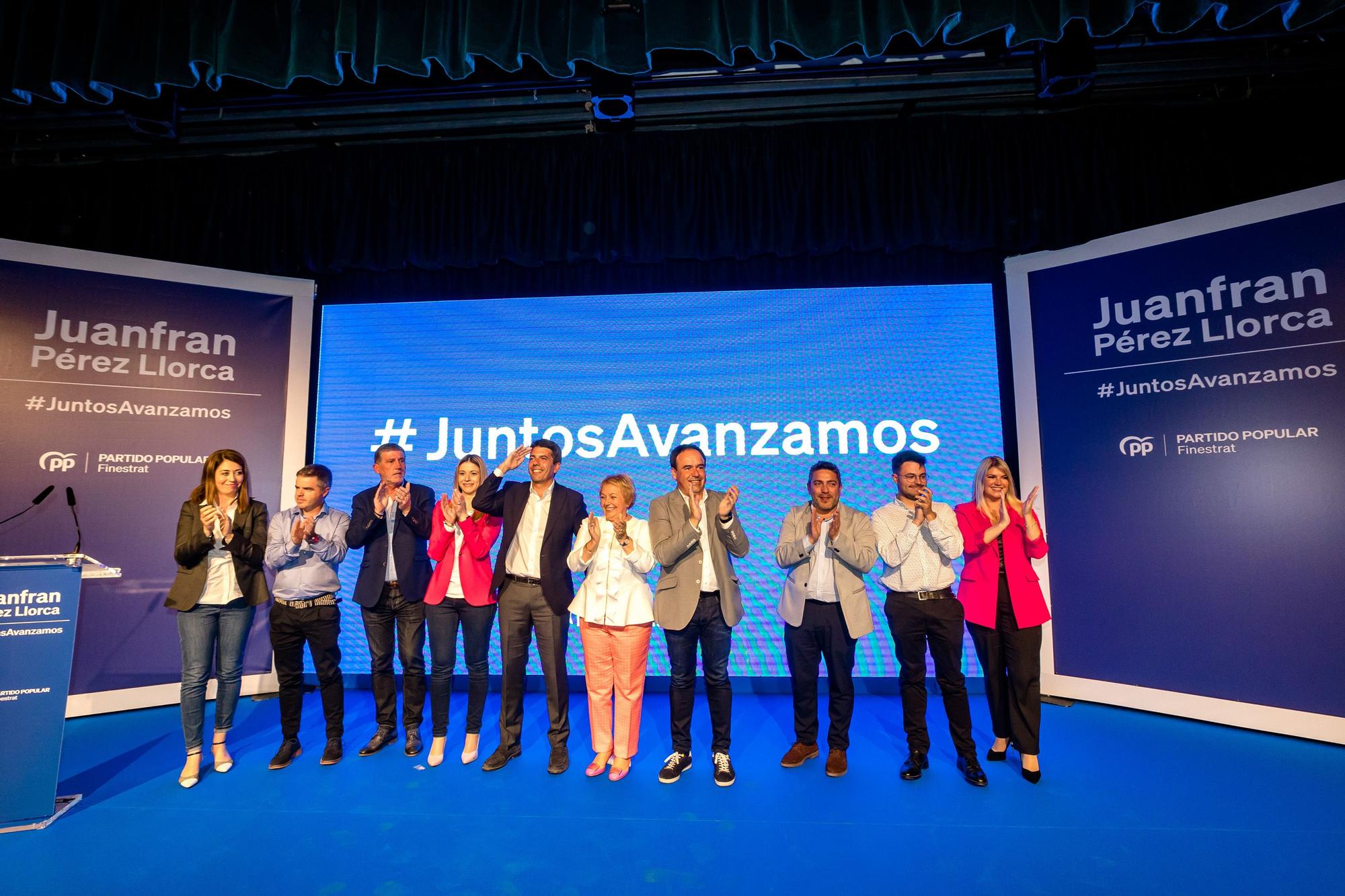 Presentación de Juanfran Pérez Llorca como candidato del PP a la alcaldía de Finestrat