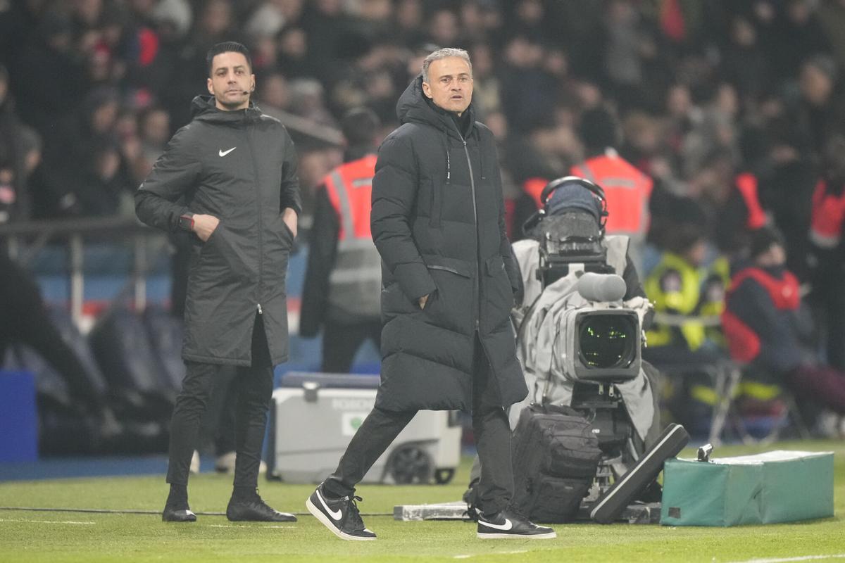 Luis Enrique, durante el partido ante el Saint-Etienne