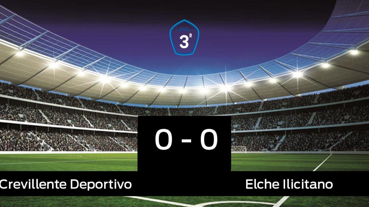 Reparto de puntos entre el Crevillente Deportivo y el Elche Ilicitano, el marcador final fue 0-0