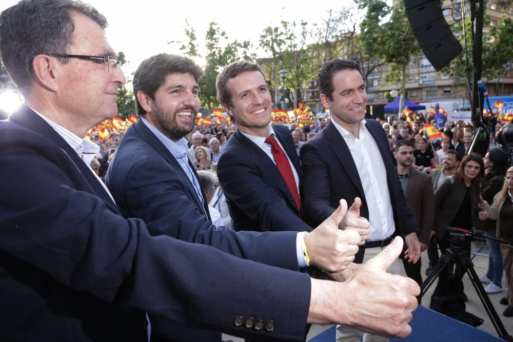 Pablo Casado visita Murcia un día antes del cierre de campaña
