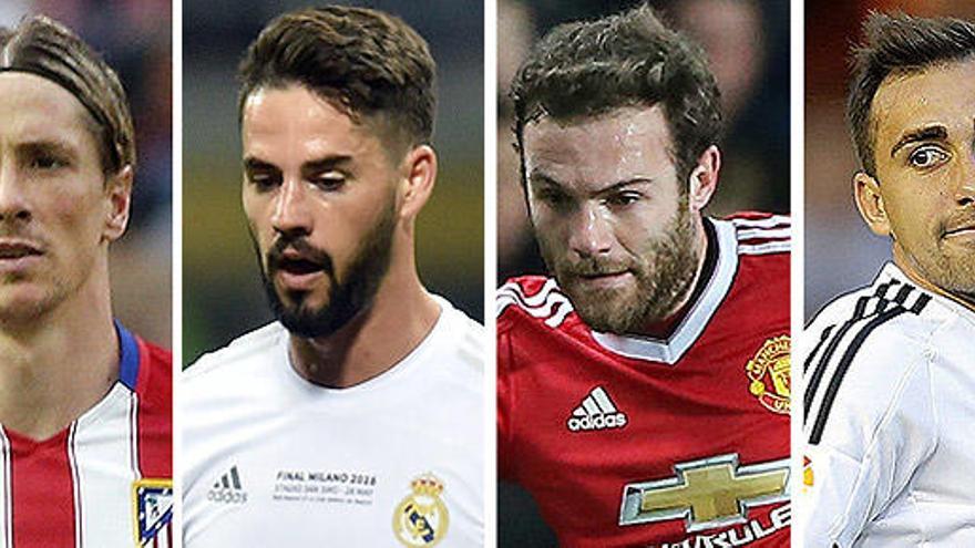 Torres, Isco, Mata y Alcácer, cuatro de los descartados.